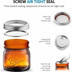 Storage Ball Pint Elite Amber Wide Mouth 475 Ml, 4 Pcs -Barista and Coffee Accessories Shop unnamed file 1563