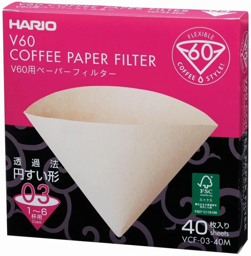 Filter Papers For Coffee Hario V60 Misarashi Size 03 Brown Coffee Paper Filters 40 Pcs Box 3 Filter Papers For Coffee Hario V60 Misarashi Size 03 Brown Coffee Paper Filters 40 Pcs Box