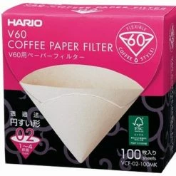 Filter Papers For Coffee Hario V60 Misarashi Size 02 Brown Coffee Paper Filters Box
