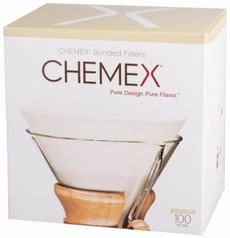 Chemex Pre-folded Circles Paper Coffee Filters For 6, 8 And 10 Cup Coffeemaker, 100 Pcs 3 Chemex Pre-folded Circles Paper Coffee Filters For 6, 8 And 10 Cup Coffeemaker, 100 Pcs