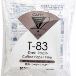 Filter Papers For Coffee CAFEC Dark Roast T-83 Coffee Paper Filter 4 Cup, 100 Pcs