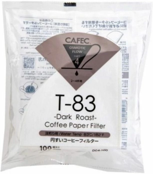 Filter Papers For Coffee CAFEC Dark Roast T-83 Coffee Paper Filter 4 Cup, 100 Pcs 3 Filter Papers For Coffee CAFEC Dark Roast T-83 Coffee Paper Filter 4 Cup, 100 Pcs