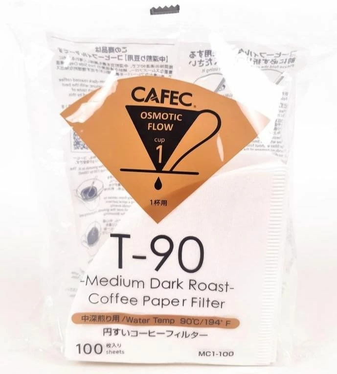 Filter Papers For Coffee CAFEC Medium Roast T-90 Coffee Paper Filter 1 Cup, 100 Pcs 3 Filter Papers For Coffee CAFEC Medium Roast T-90 Coffee Paper Filter 1 Cup, 100 Pcs