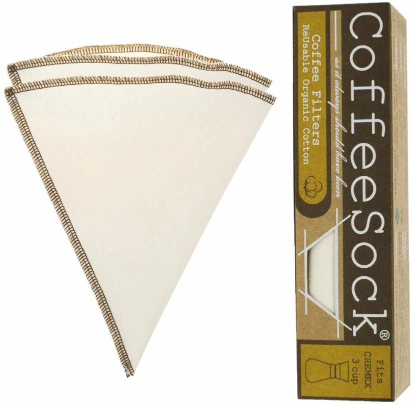 CoffeeSock Chemex® Style 3 Coffee Filter, 2 Pcs 3 CoffeeSock Chemex® Style 3 Coffee Filter, 2 Pcs