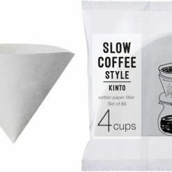 Alternative view of Filter Papers For Coffee Kinto SCS Cotton Paper FIlter 4 Cups, 60 Pcs