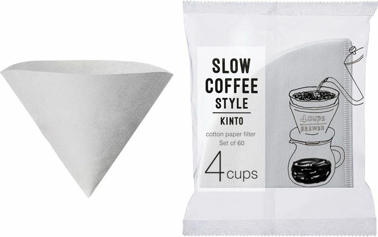 Filter Papers For Coffee Kinto SCS Cotton Paper FIlter 4 Cups, 60 Pcs 4 Filter Papers For Coffee Kinto SCS Cotton Paper FIlter 4 Cups, 60 Pcs - Image 2