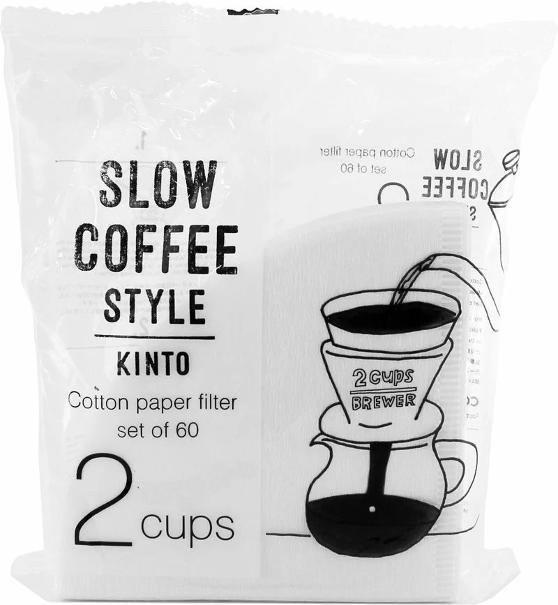 Filter Papers For Coffee Kinto SCS Cotton Paper FIlter 2 Cups, 60 Pcs 3 Filter Papers For Coffee Kinto SCS Cotton Paper FIlter 2 Cups, 60 Pcs