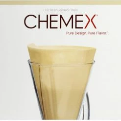 Chemex Brown Filter Papers For 3 Cup Coffee Maker, 100 Pcs