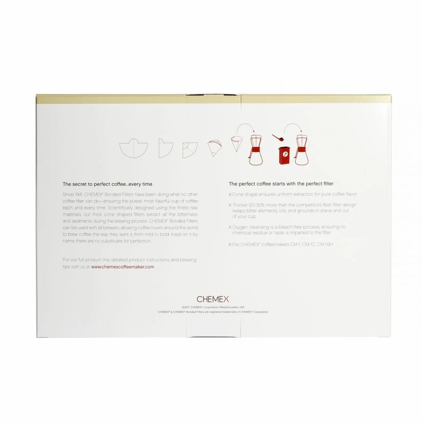 Chemex Brown Filter Papers For 3 Cup Coffee Maker, 100 Pcs 4 Chemex Brown Filter Papers For 3 Cup Coffee Maker, 100 Pcs - Image 2
