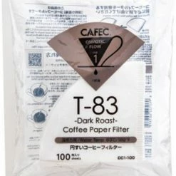 Filter Papers For Coffee CAFEC Dark Roast T-83 Coffee Paper Filter 1 Cup, 100 Pcs
